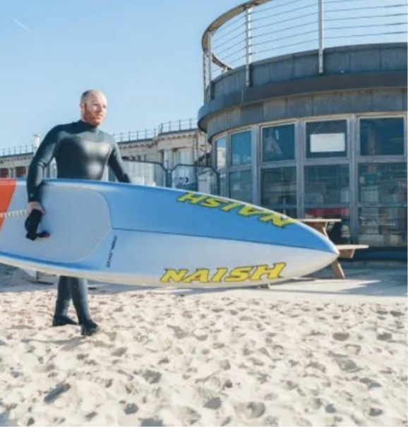 Kitesurf dicht bij vakantiehuis aan zee
